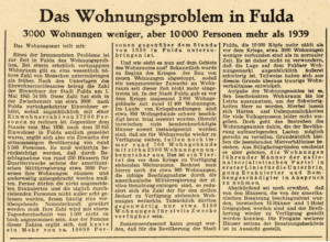 »Fuldaer Volkszeitung« vom 1. August 1939.